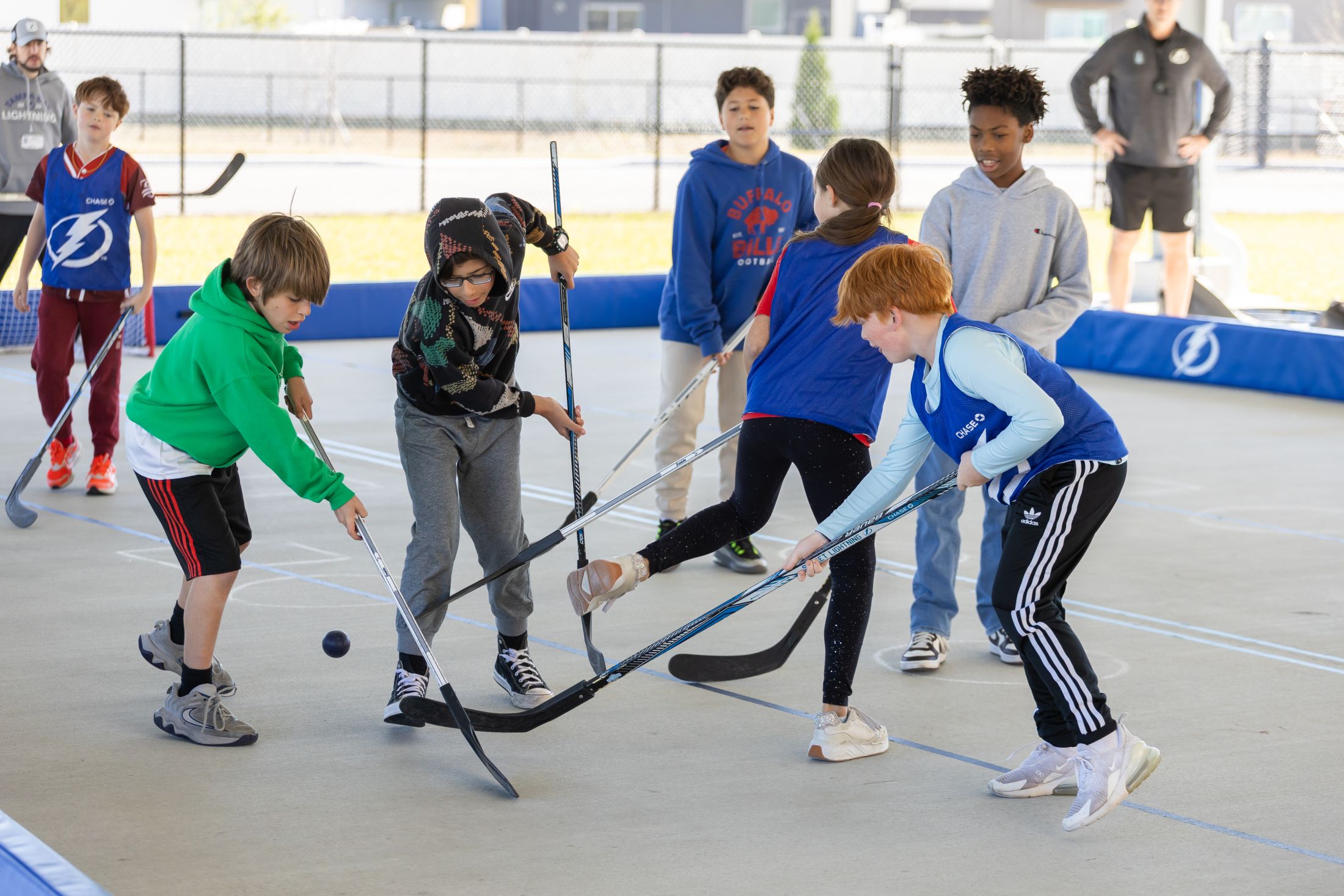  - <p>The Tampa Bay Lighning's Community and Hockey Development Team visited Skybrooke K-8 to host a hockey lesson with our 3rd and 5th graders.</p>
